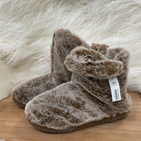 Sonoma // Ultra Plush Slouchy Rubber Sole Slippers Women Sz 7-8 Chestnut NWT - Picture 12 of 12
